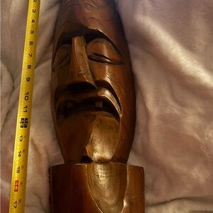 Handcrafted Wooden Mask Sculpture